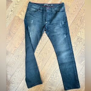 Philipp Plein Men's Black Distressed Jeans